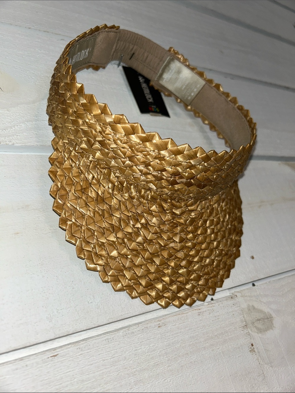 Hemlock hat co. KIDS Woven Gold Visor - Unbranded
